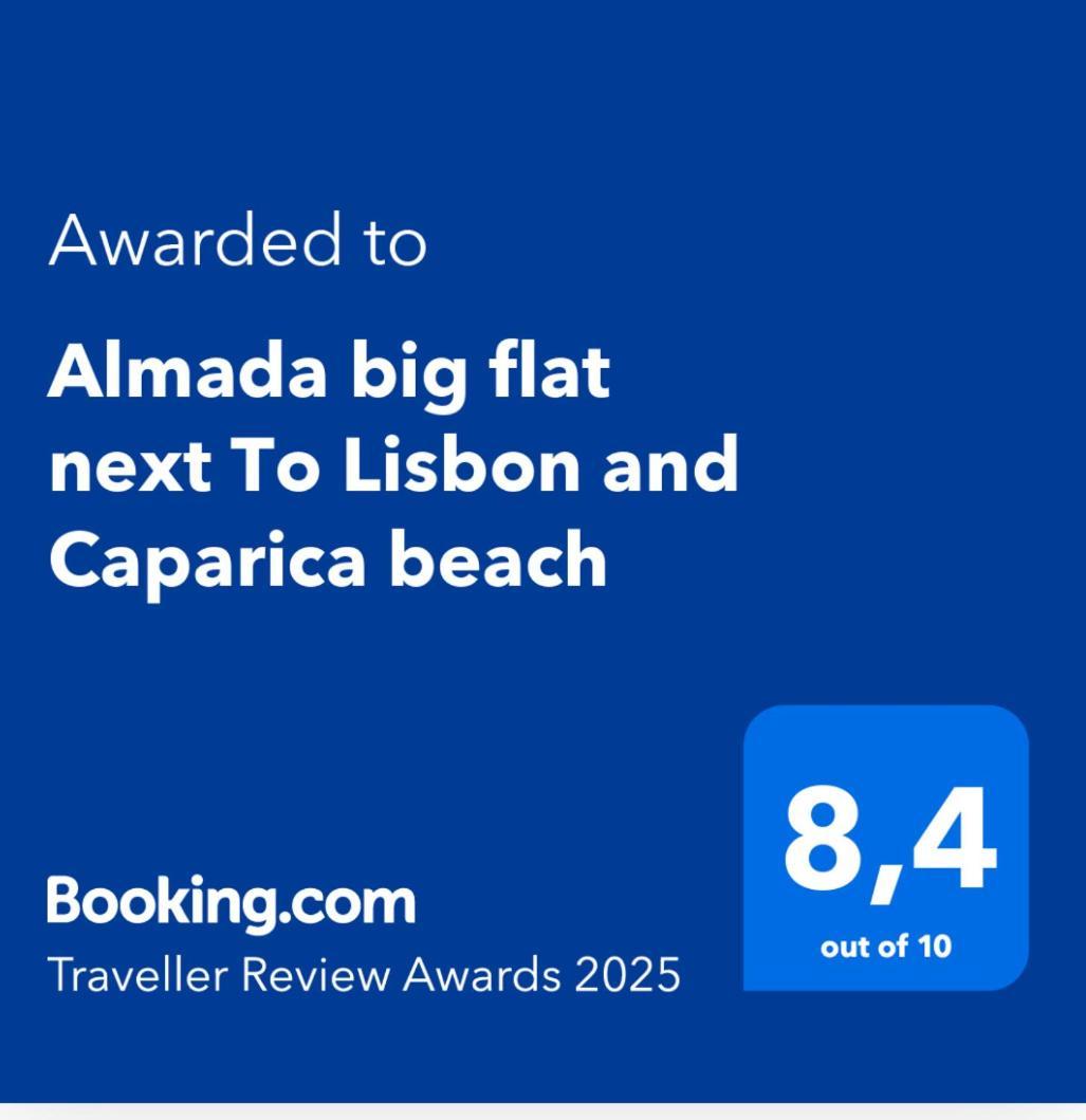 Almada Big Flat Next To Lisbon And Caparica Beach Exteriör bild
